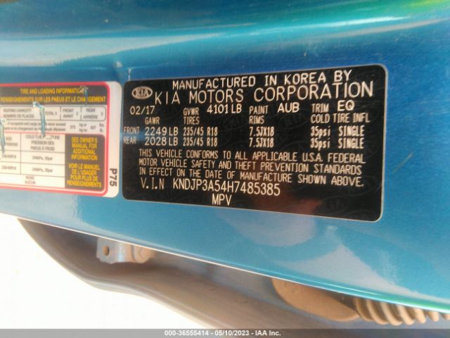 KNDJP3A54H7485385 KIA SOUL +