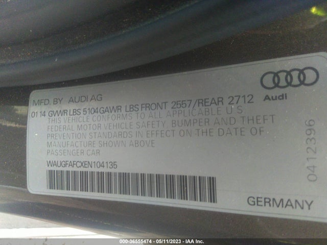 WAUGFAFCXEN104135 Audi A6 2.0t Premium Plus