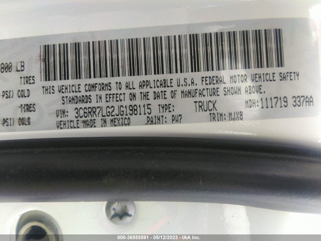 RAM 1500 Big Horn 2018 3C6RR7LG2JG198115 Image 15