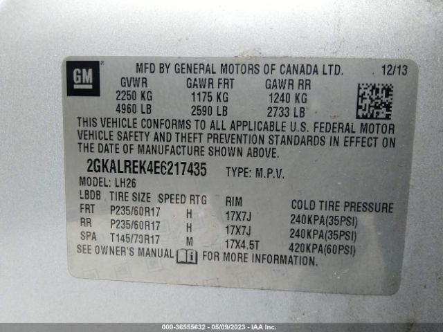 2GKALREK4E6217435 GMC Terrain Sle