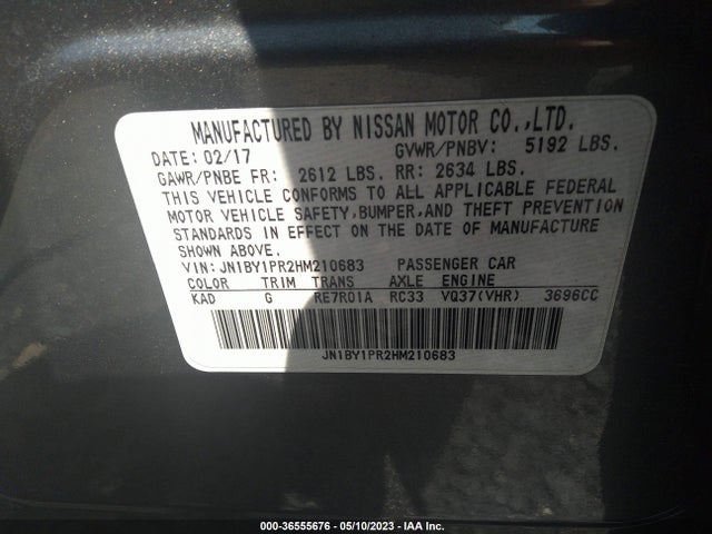 2017 Infiniti Q70, VIN: JN1BY1PR2HM210683
