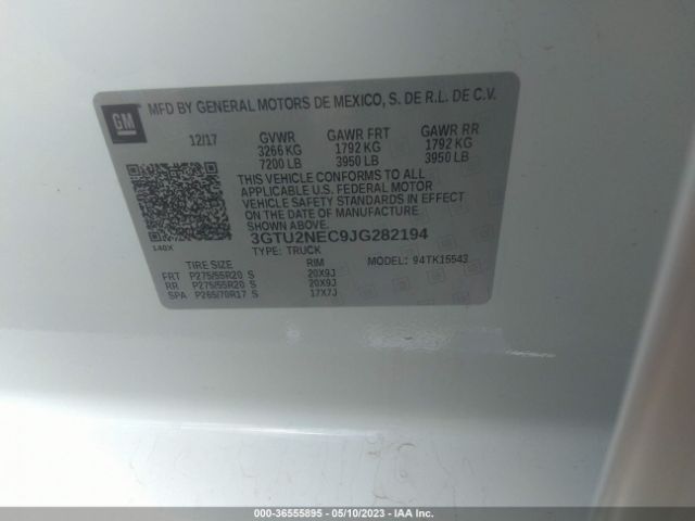 3GTU2NEC9JG282194 GMC Sierra 1500 Slt