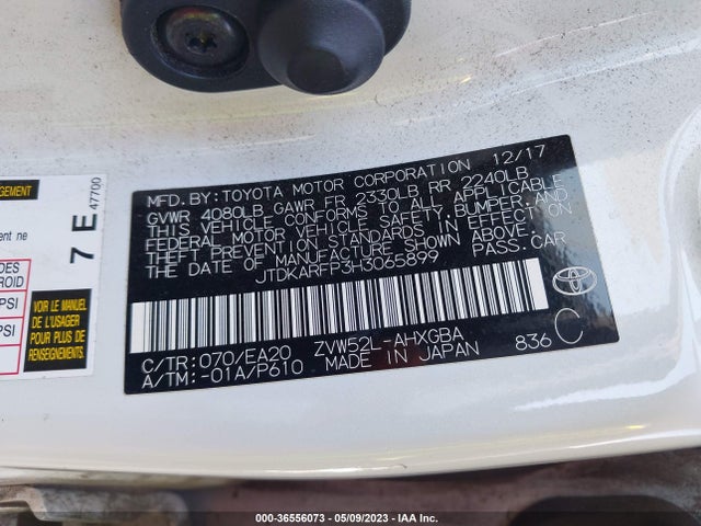 Toyota Prius Prime Plus/premium/advanced 2017 JTDKARFP3H3065899 Image 9