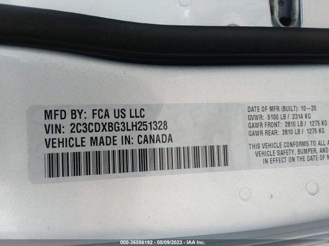 Dodge Charger Sxt 2020 2C3CDXBG3LH251328 Image 11