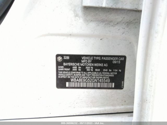 WBA8E9G52GNT45549 BMW 3 Series 328i