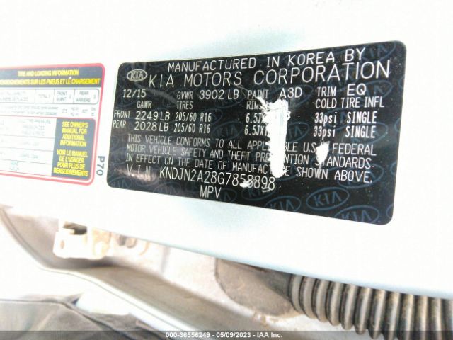 KNDJN2A28G7858898 KIA Soul Base