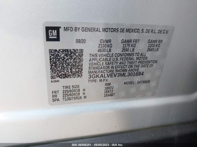 3GKALVEV3ML301694 GMC Terrain Slt