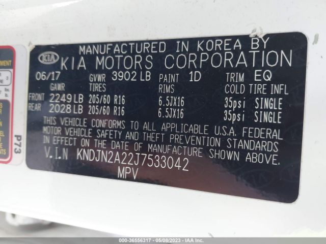 KNDJN2A22J7533042 KIA Soul Base