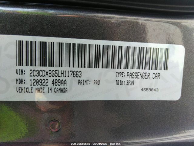 2C3CDXBG5LH117663 Dodge Charger Sxt