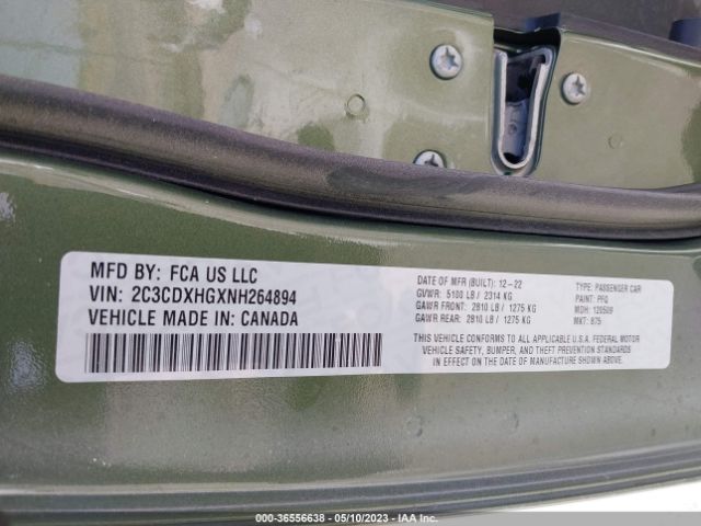 2C3CDXHGXNH264894 Dodge CHARGER GT