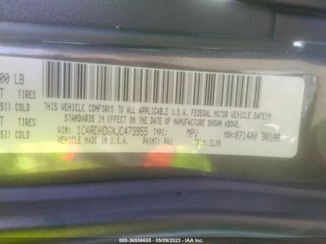 1C4RDHDGXJC473955 Dodge DURANGO GT