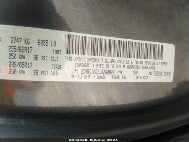 Chrysler PACIFICA L 2018 2C4RC1AG9JR260808 Image 9