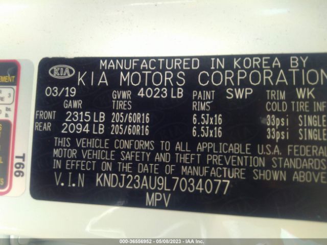 KNDJ23AU9L7034077 KIA SOUL S