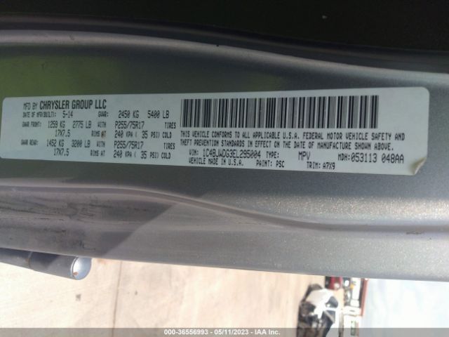 1C4BJWDG3EL295004 Jeep Wrangler Unlimited Sport