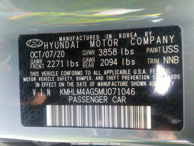 Hyundai ELANTRA SEL 2021 KMHLM4AG5MU071046 Image 10