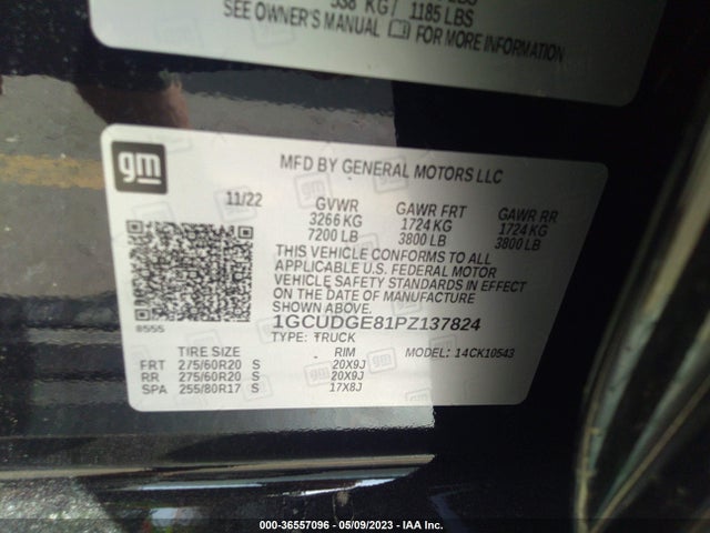 Chevrolet Silverado 1500 Ltz 2023 1GCUDGE81PZ137824 Image 9