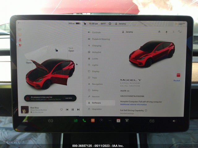 5YJYGDEF3LF002186 Tesla Model Y Long Range/performance
