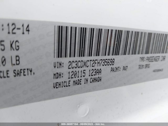 2C3CDXCT2FH735698 Dodge Charger Rt