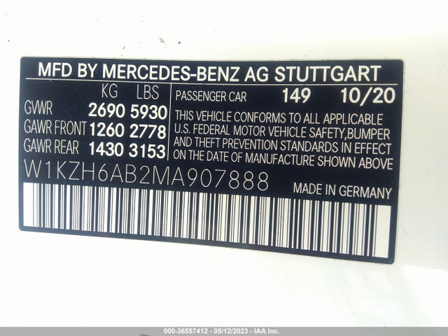2021 Mercedes-Benz E-Class Wagon, VIN: W1KZH6AB2MA907888