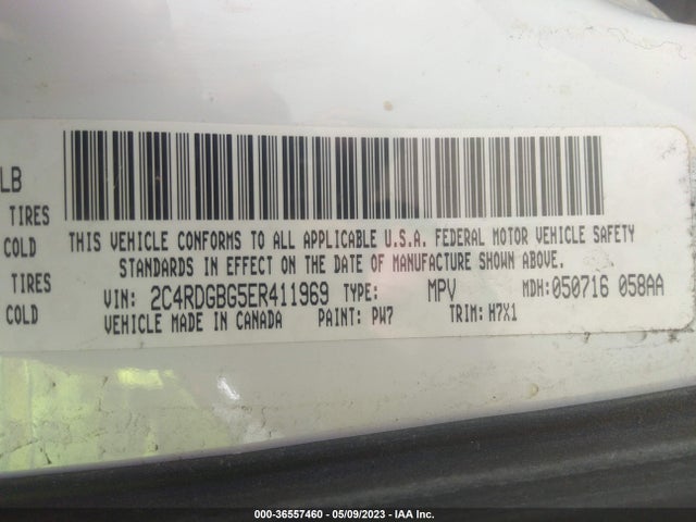 Dodge Grand Caravan American Value Pkg 2014 2C4RDGBG5ER411969 Image 9