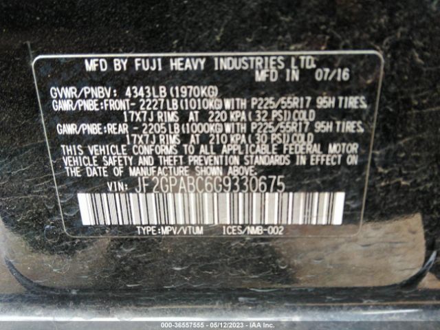 JF2GPABC6G9330675 Subaru Crosstrek Premium