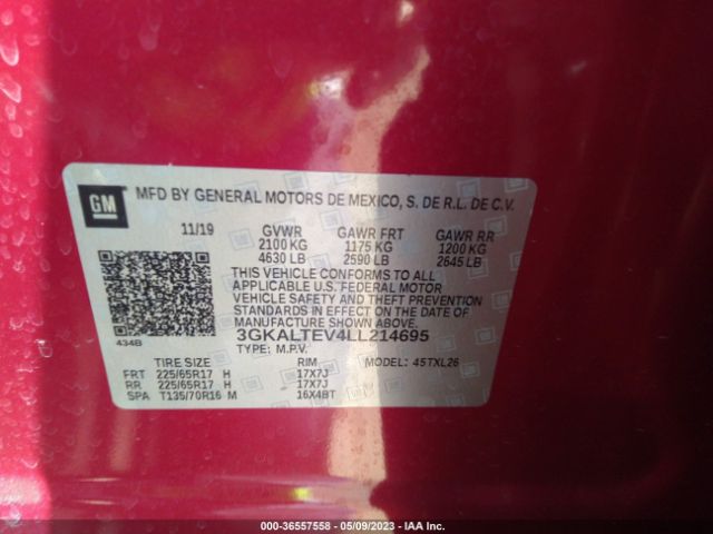 3GKALTEV4LL214695 GMC Terrain Sle