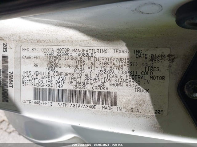Toyota TACOMA 2014 5TFTX4CN6EX041142 Image 10