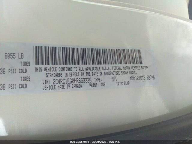 2C4RC1EG0HR653326 Chrysler Pacifica Touring-l Plus
