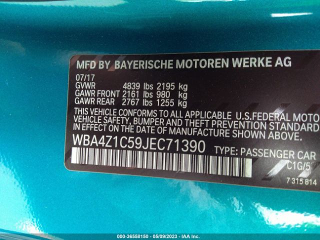 WBA4Z1C59JEC71390 BMW 4 Series 430i