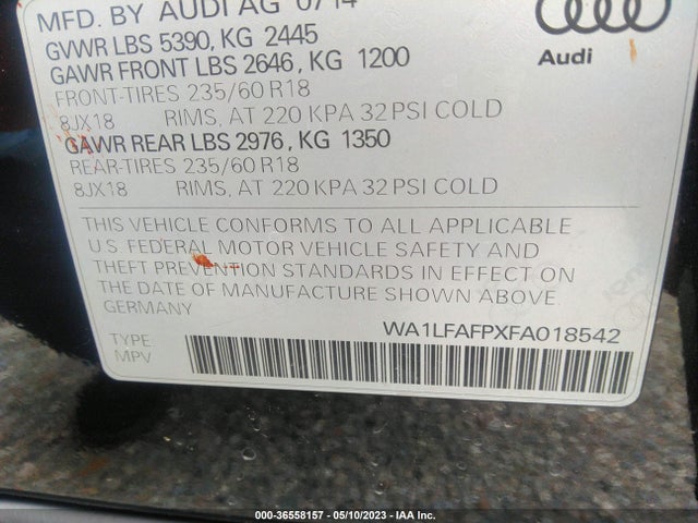 WA1LFAFPXFA018542 Audi Q5 Premium Plus