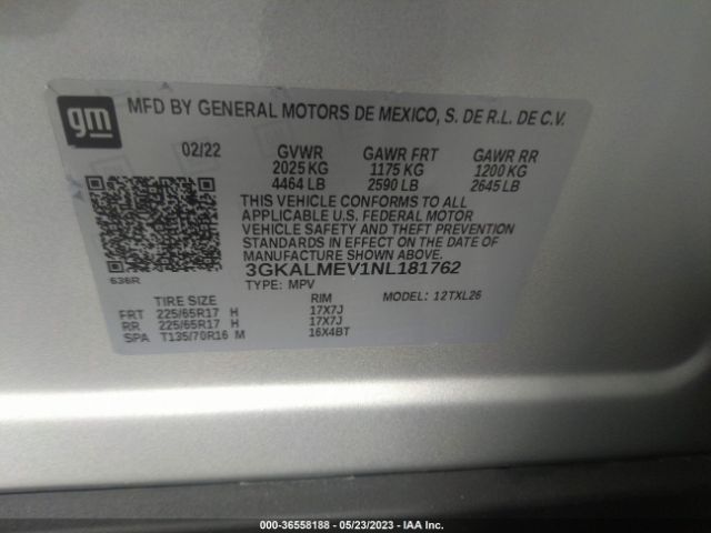 3GKALMEV1NL181762 GMC Terrain Sle