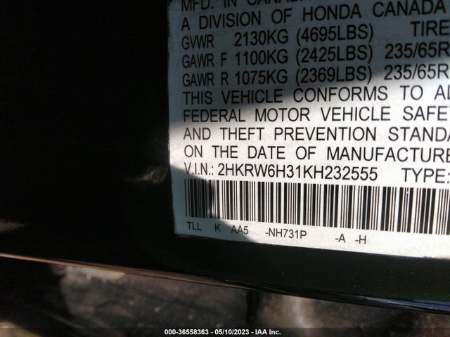 Honda CR-V LX 2019 2HKRW6H31KH232555 Image 9