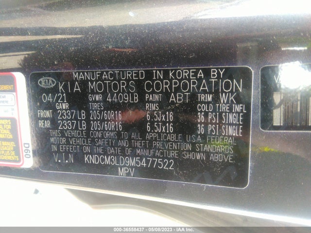 2021 Kia Niro, VIN: KNDCM3LD9M5477522