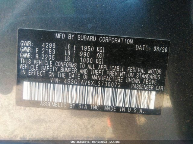 4S3GTAV6XL3730073 Subaru Impreza Premium
