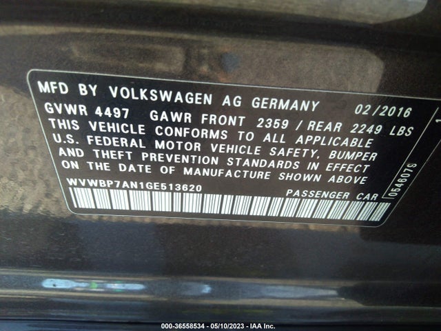 WVWBP7AN1GE513620 Volkswagen Cc Trend