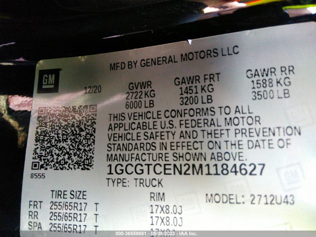 Chevrolet Colorado 4wd Lt 2021 1GCGTCEN2M1184627 Image 10