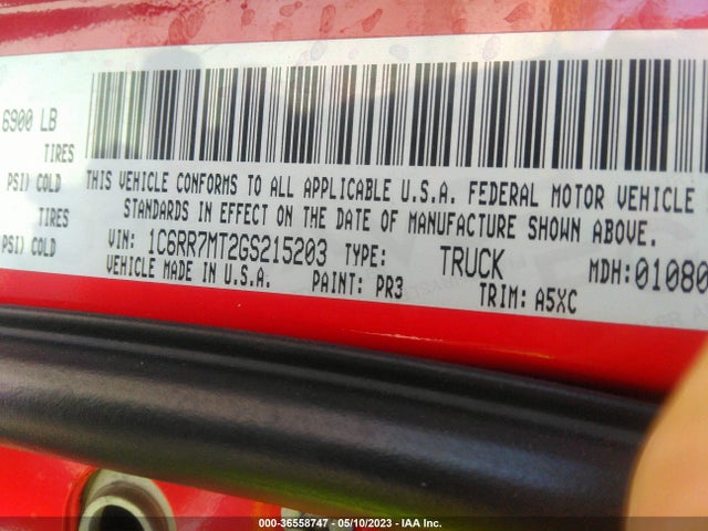 1C6RR7MT2GS215203 RAM 1500 Sport