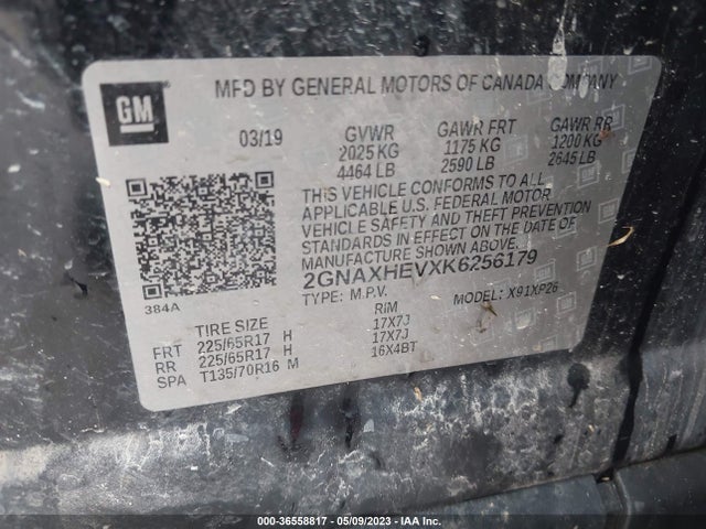Chevrolet EQUINOX LS 2019 2GNAXHEVXK6256179 Image 9
