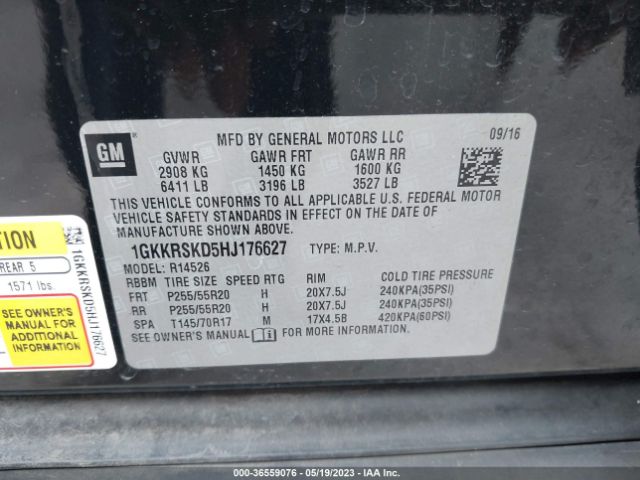 1GKKRSKD5HJ176627 GMC Acadia Limited Limited