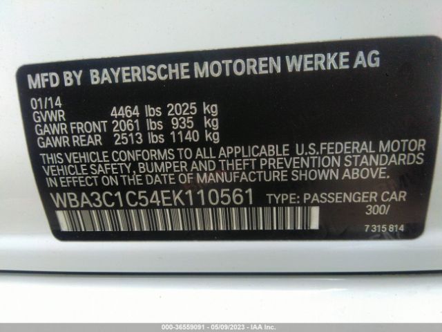 WBA3C1C54EK110561 BMW 3 Series 328i