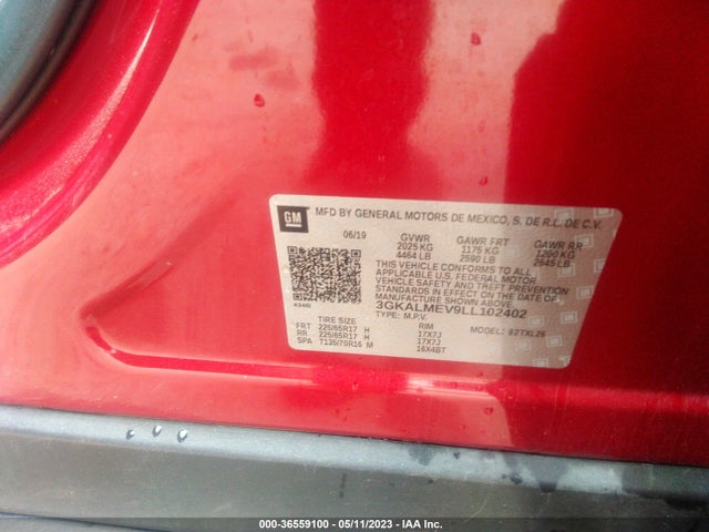 3GKALMEV9LL102402 GMC Terrain Sle