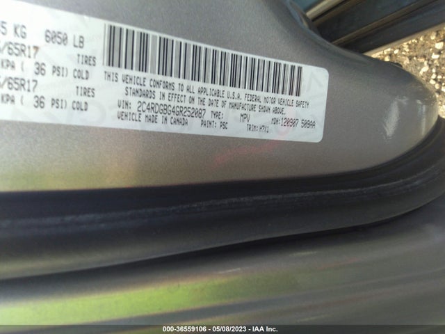 Dodge Grand Caravan American Value Pkg 2016 2C4RDGBG4GR252087 Image 9