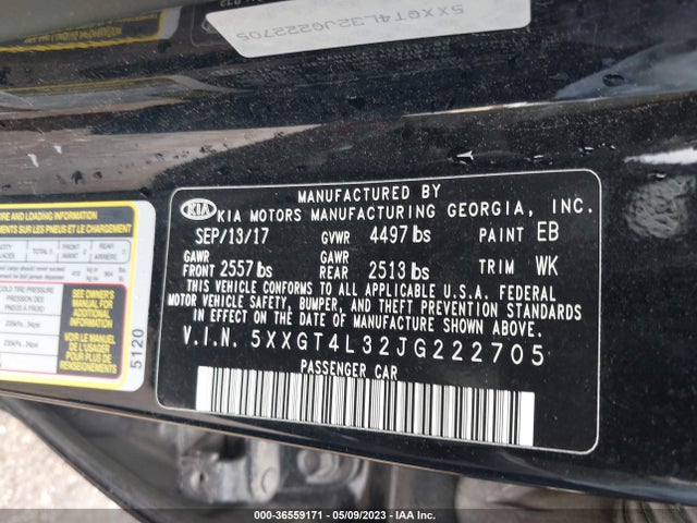 KIA Optima Lx 2018 5XXGT4L32JG222705 Image 10