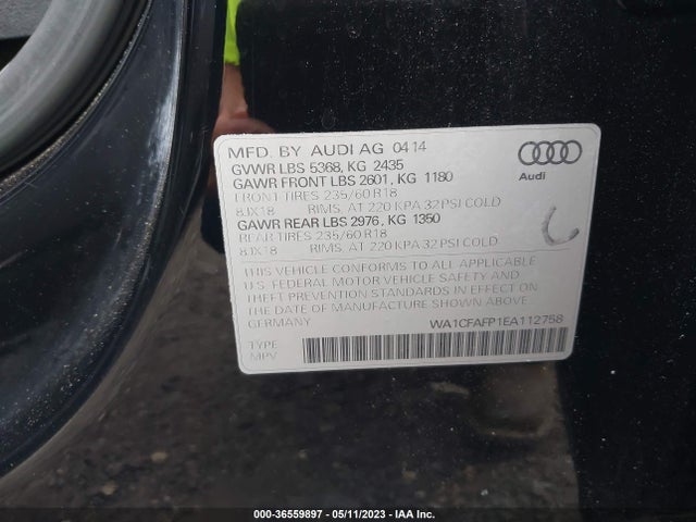 WA1CFAFP1EA112758 Audi Q5 PREMIUM