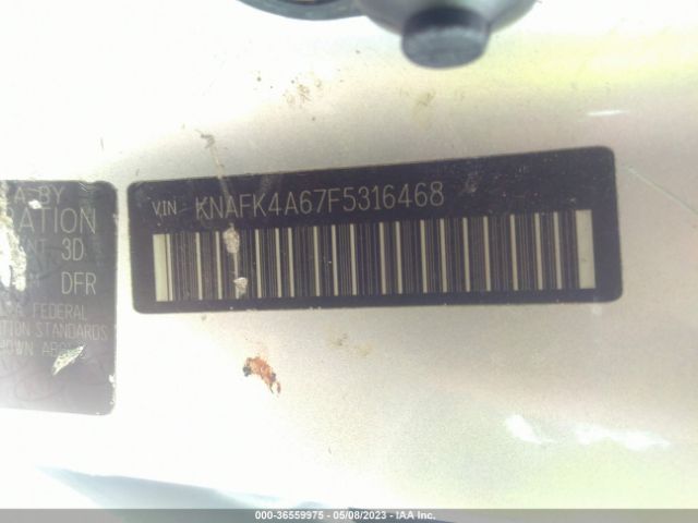 KNAFK4A67F5316468 KIA FORTE LX