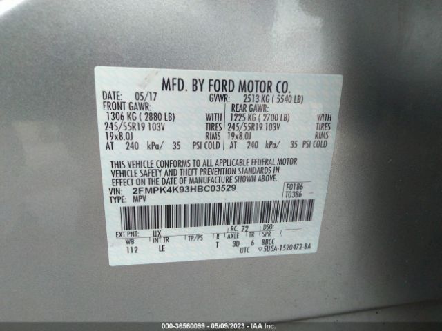 2FMPK4K93HBC03529 Ford Edge Titanium
