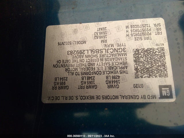 Chevrolet Trax Lt 2020 3GNCJLSB5LL299283 Image 9