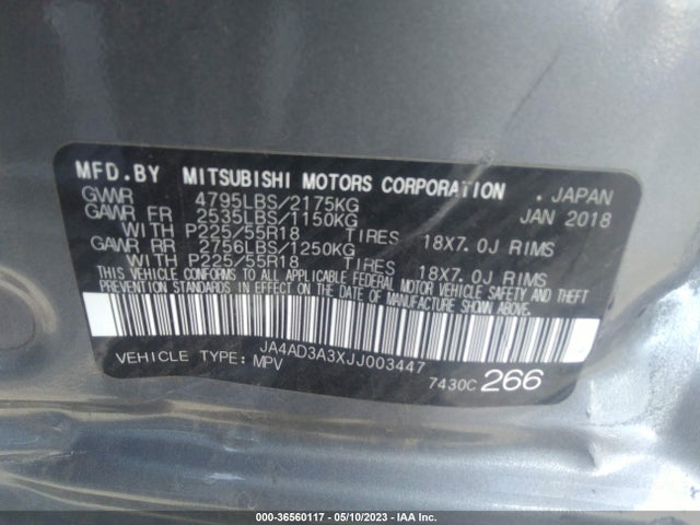 JA4AD3A3XJJ003447 Mitsubishi Outlander Se/sel/le