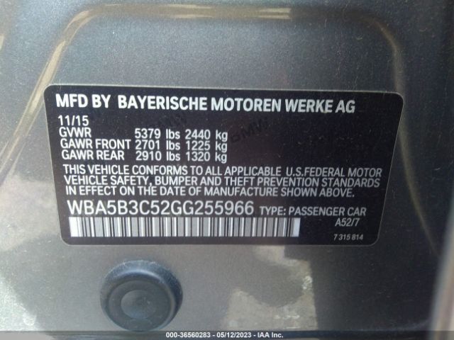 WBA5B3C52GG255966 BMW 5 Series 535i Xdrive