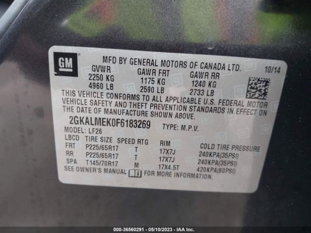 2GKALMEK0F6183269 GMC Terrain Sle